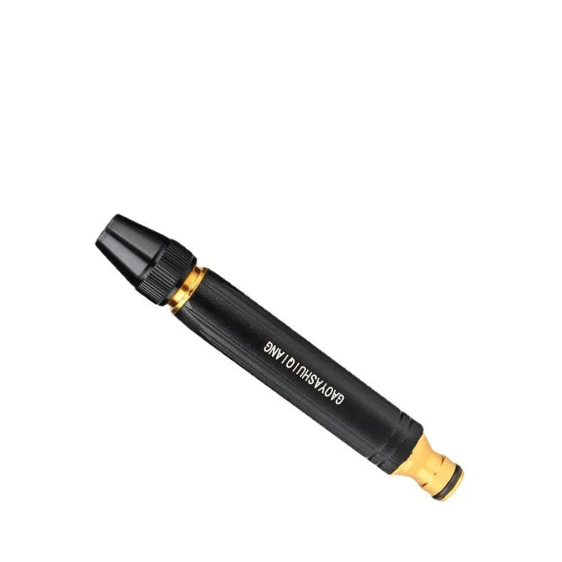 Black Diamond finish alloy car washing gun with straight spray design for garden and vehicle cleaning