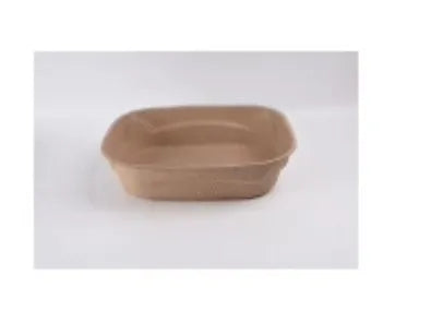 Brown disposable waterproof cat litter box with degradable plastic construction