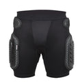 Black cycling protective pants with a removable hip pad for sports safety.
