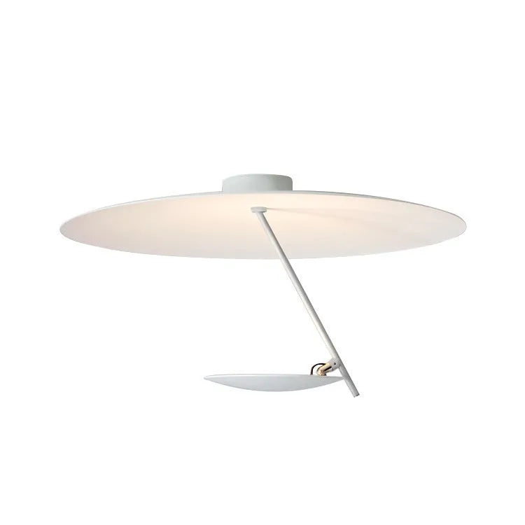 Creative iron art chandelier ceiling lamp with LED warm light in white or white gold finish