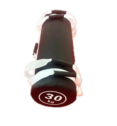 PVC fitness sandbag training bag in flat white leather colour for weight lifting and gym conditioning