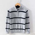 Men's cotton wool half zip turtleneck sweater in slim fit, available in multiple colours including gray and black