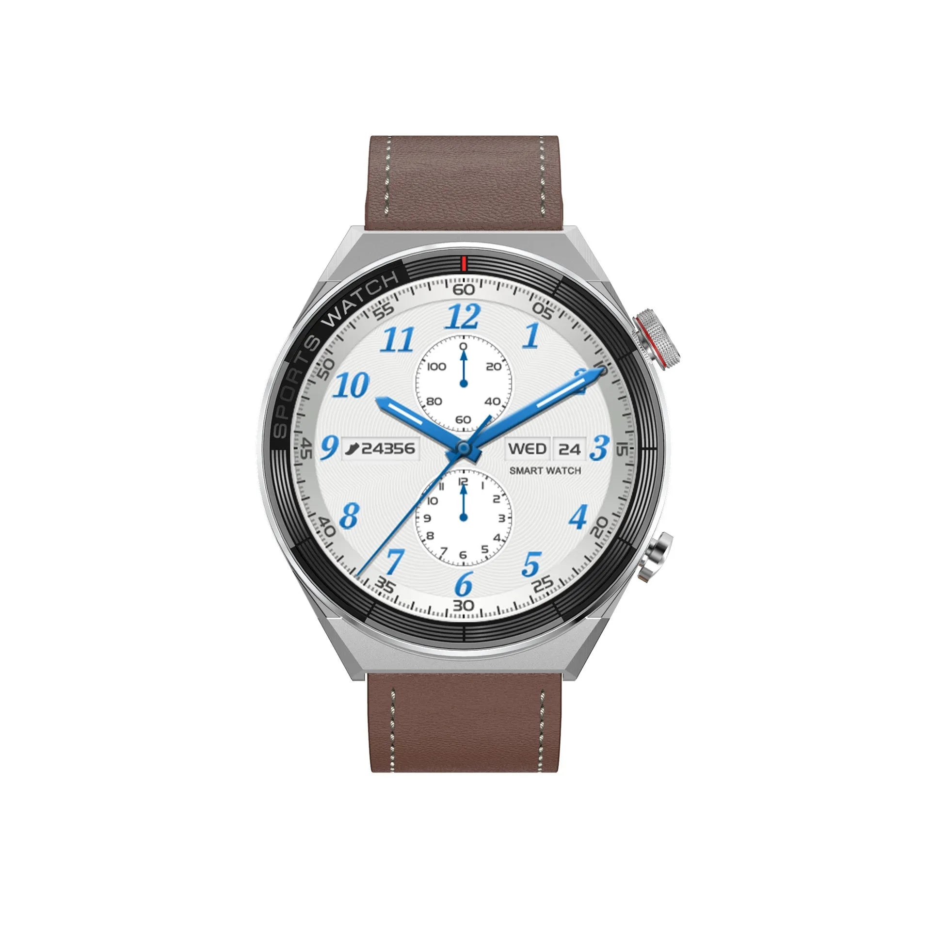 46mm Bluetooth smart watch with 1.5 inch HD screen showing interface display on wrist