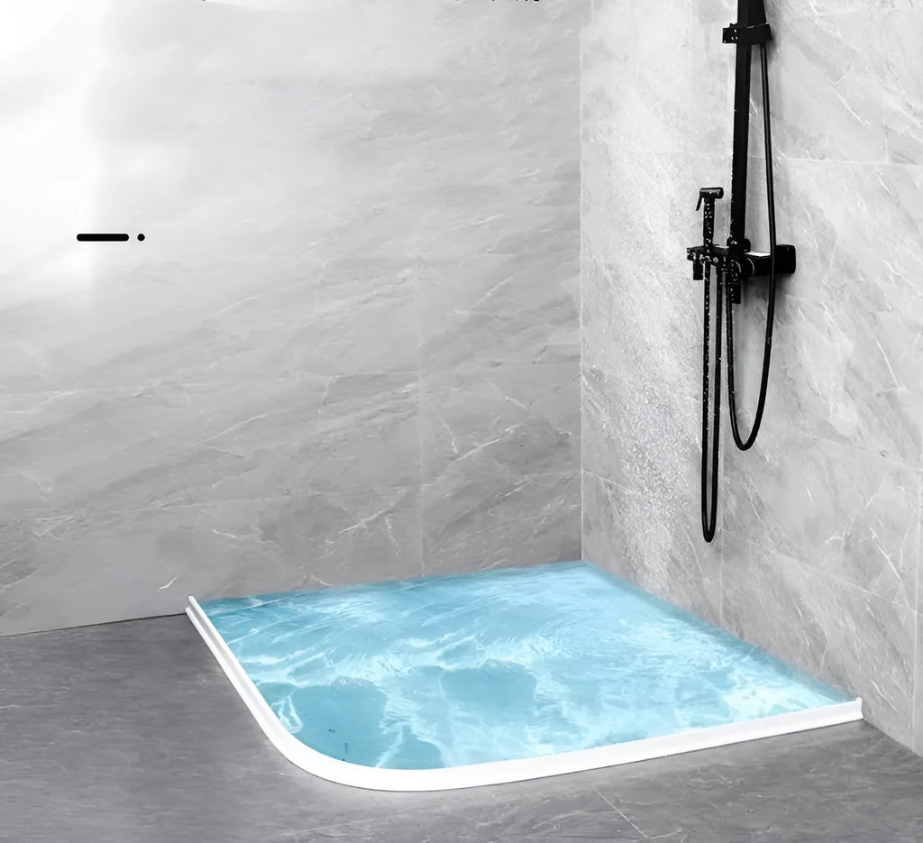 Flexible black TPE water blocking strip for bathroom floor dry wet separation