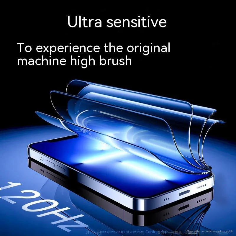 Tempered glass iPhone screen protector with frosted privacy coating and full coverage design.