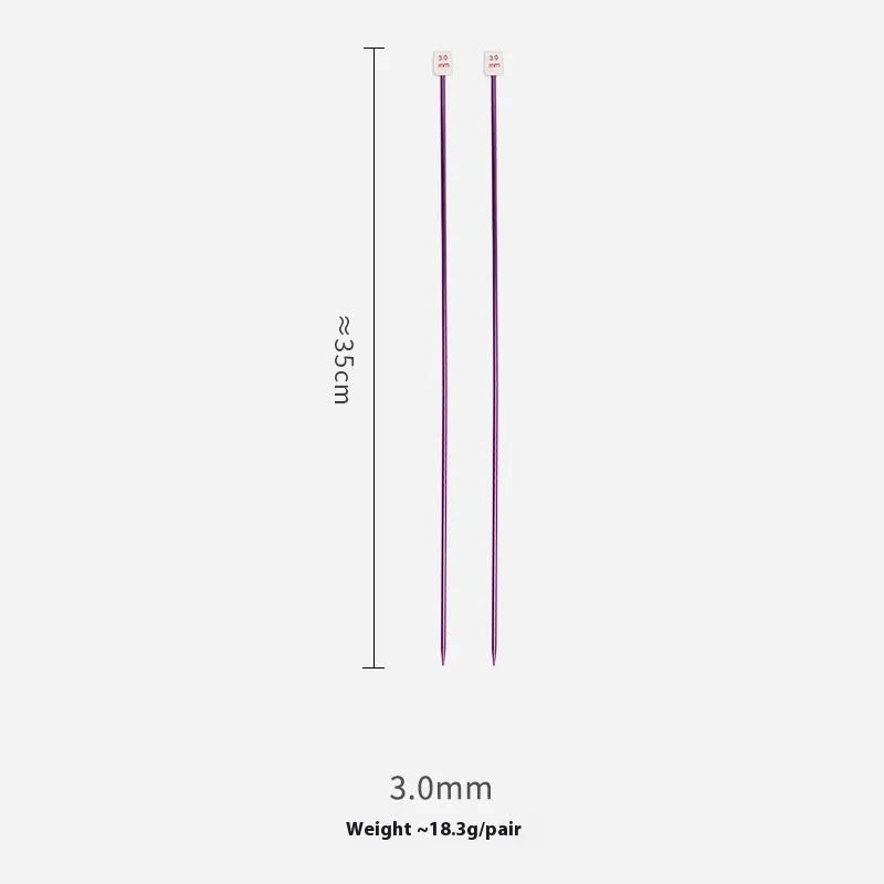 Lengthened crochet hook set with protective caps showing 14 different sizes from 2.0mm to 10.0mm