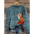 Little Flower digital printed round neck polyester sweater shown in one of twelve available colours.