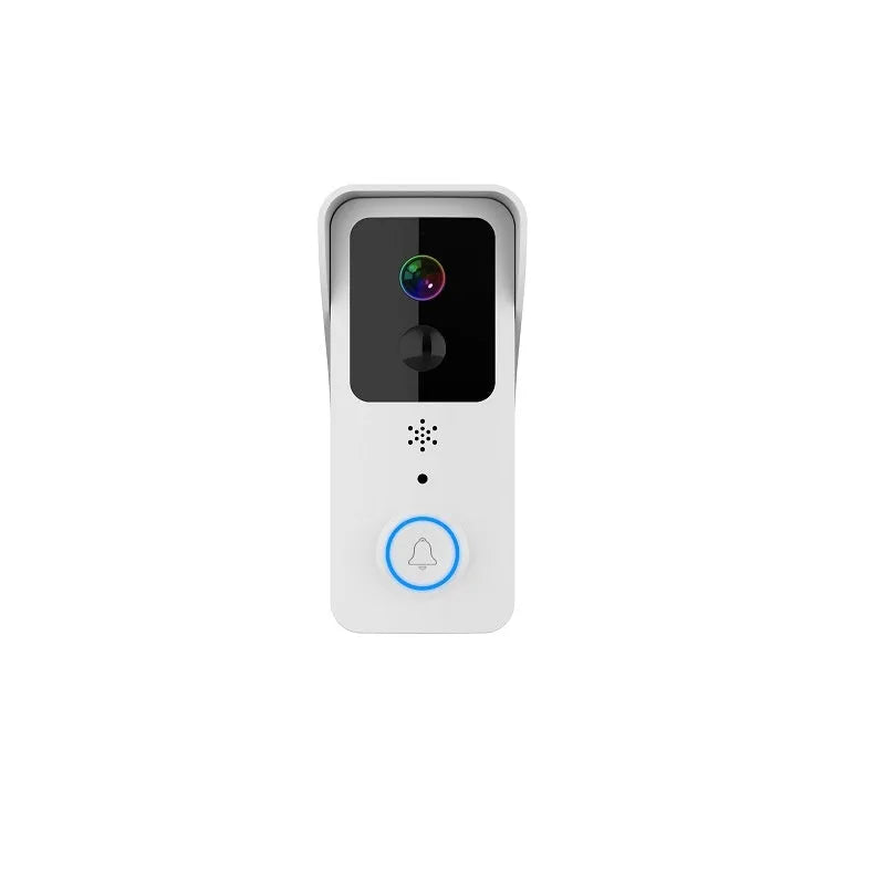 Black and white waterproof HD visual doorbell intercom for home security with APP notifications