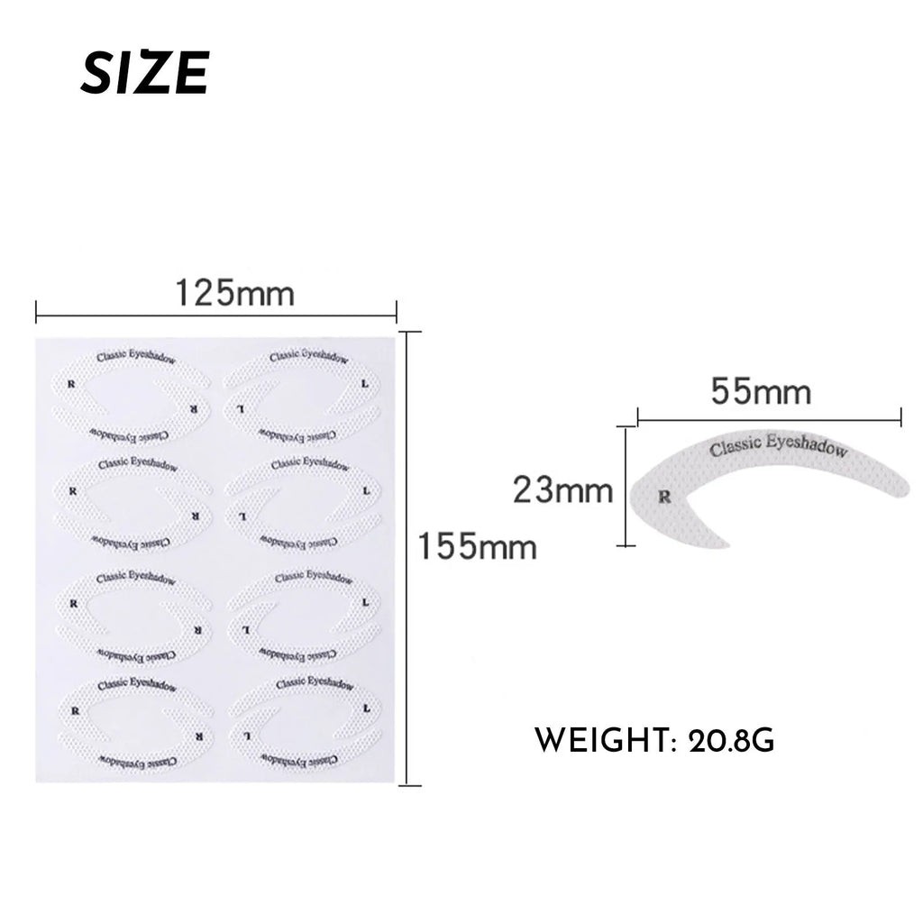 Set of 4 reusable flexible eyeliner stencil stickers for winged eyeliner and cat-eye makeup