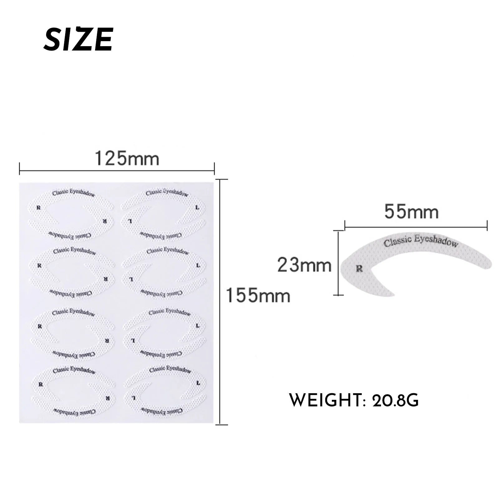 Set of 4 reusable flexible eyeliner stencil stickers for winged eyeliner and cat-eye makeup