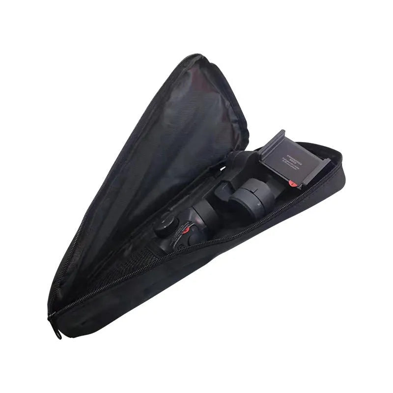 Black cloth storage bag for mobile phone stabilizer accessories and gimbal equipment