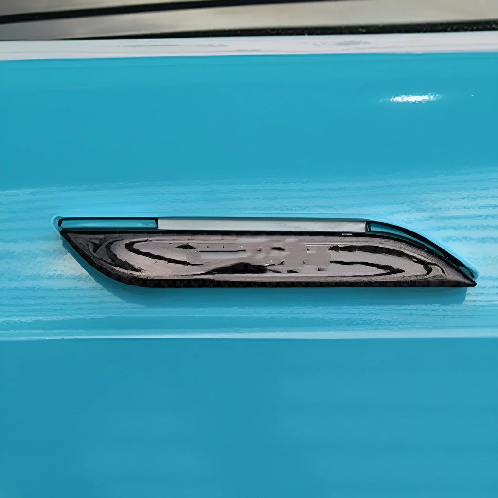 Carbon fibre door handle protection stickers for Tesla Model S in 3K weave pattern