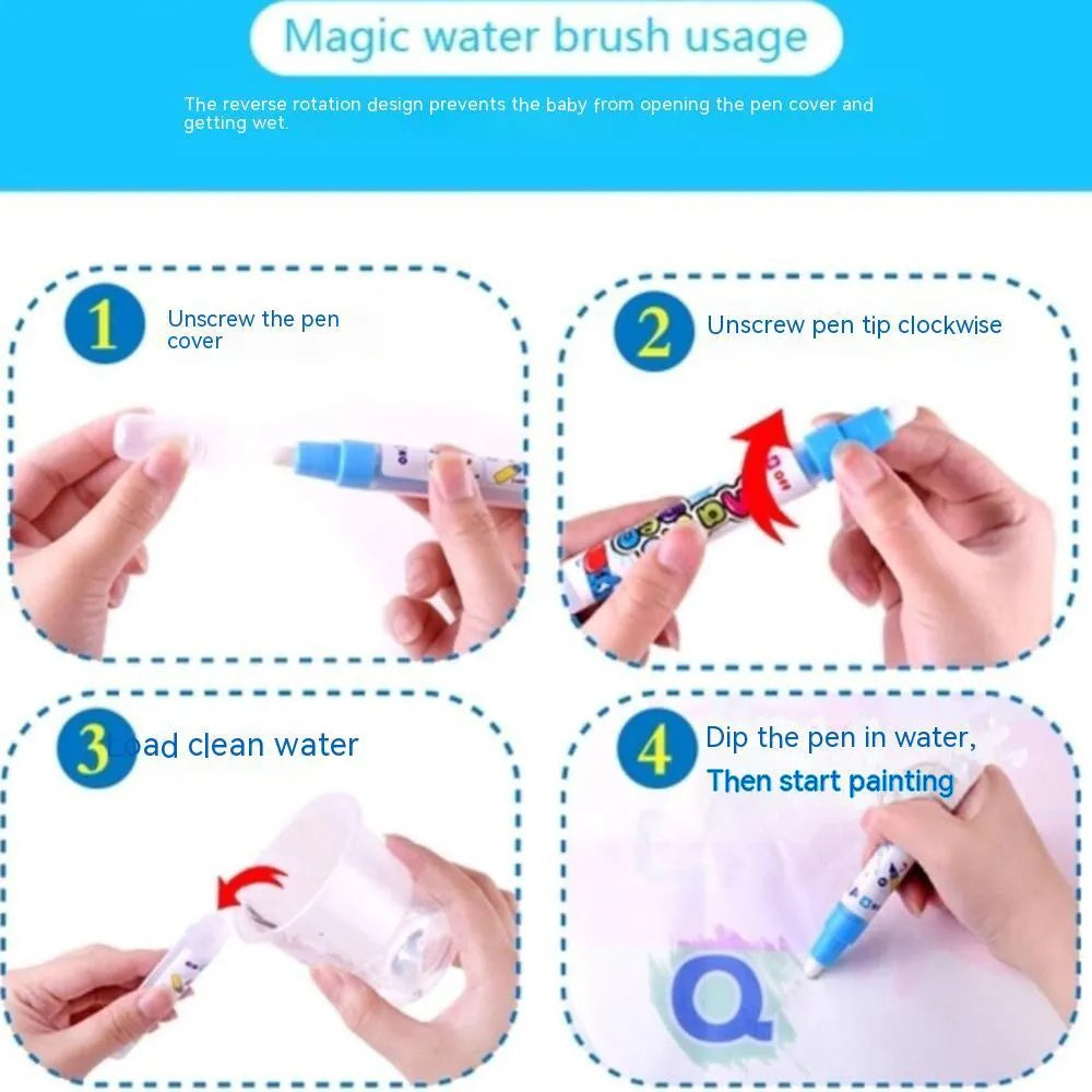 Blue plastic water spray pen for water album and water canvas painting, 1.5x12cm