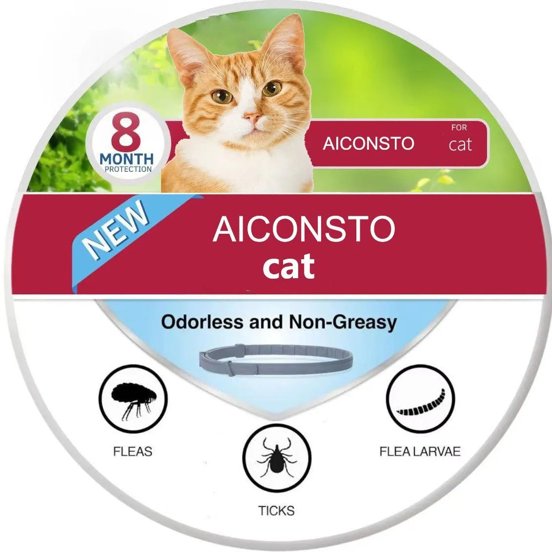 Pet insect repellent collar plastic geometry pattern 38cm for cats and puppies casual style