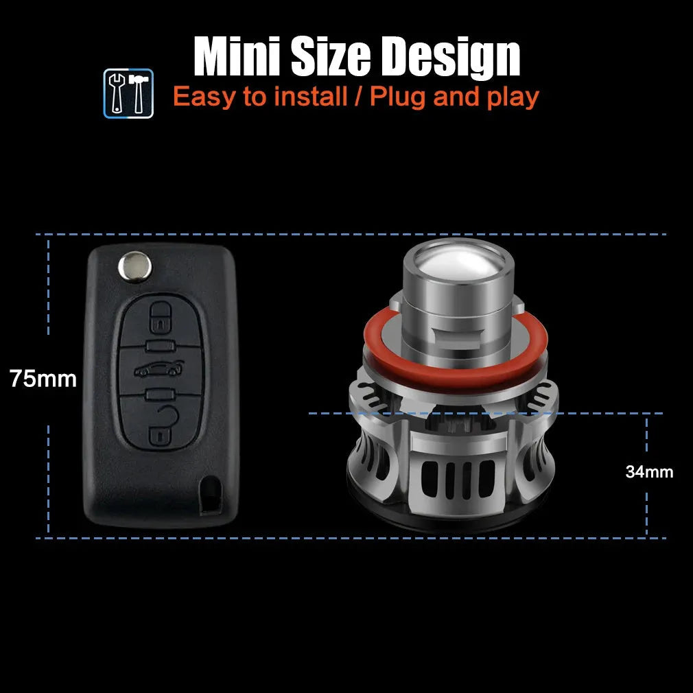 36W 6000K H11 laser fog lamp with aviation aluminium alloy body for car headlight modification