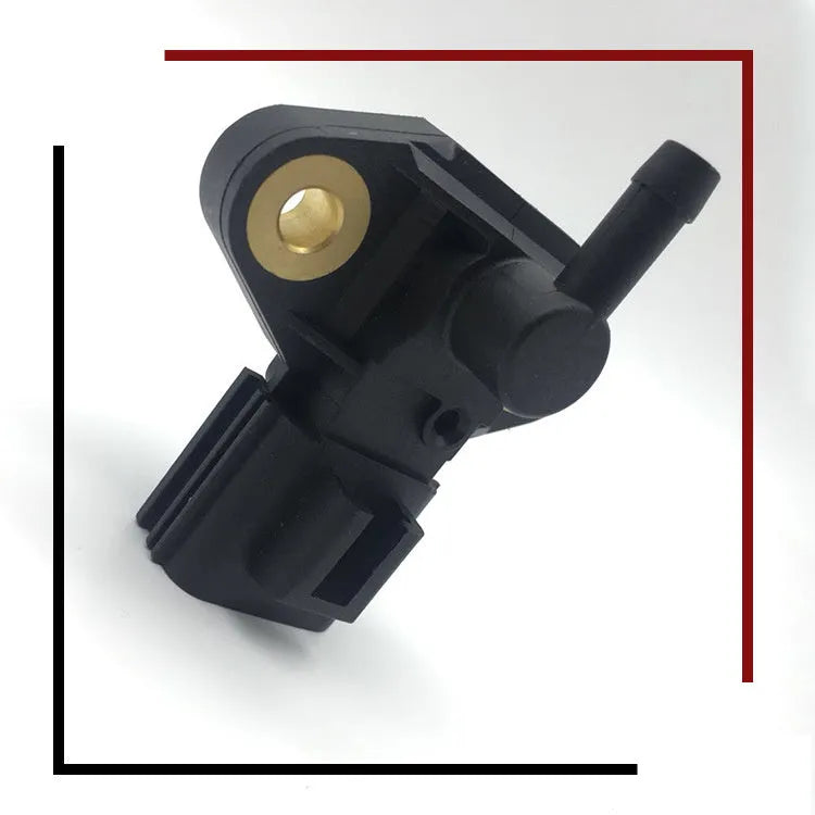 Black intake pressure sensor for Ford and Lincoln vehicles showing electrical connector interface
