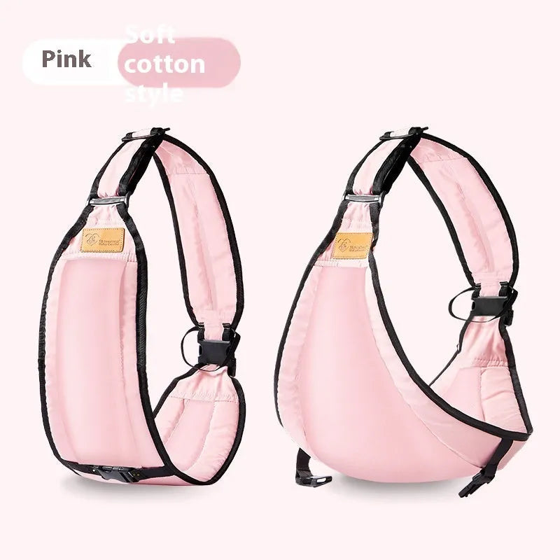 Cloth baby carrier waist stool for toddlers, shown in grey, black, green, and pink colour options.