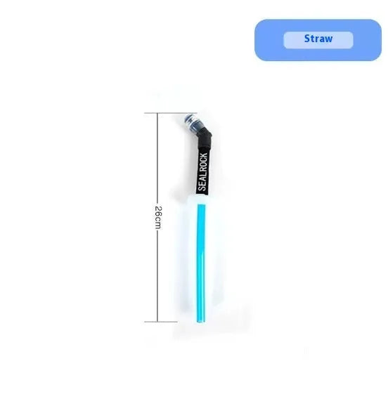 Plastic portable straw with suction tube for mountain climbing and off-road biking hydration