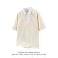 Men's heavy Henry collar polo shirt sweater with padding in black and apricot colours