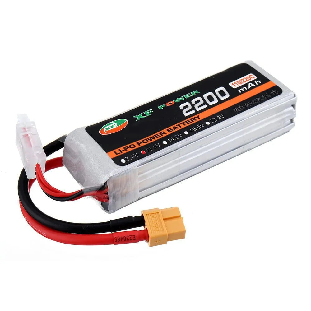 XF Power black 14.8V 1000mAh 75C lithium drone battery with XT60 plug