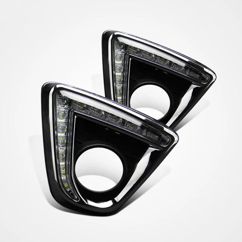Mazda CX-5 LED daytime running light set with electroplated white housing and 12V bulbs