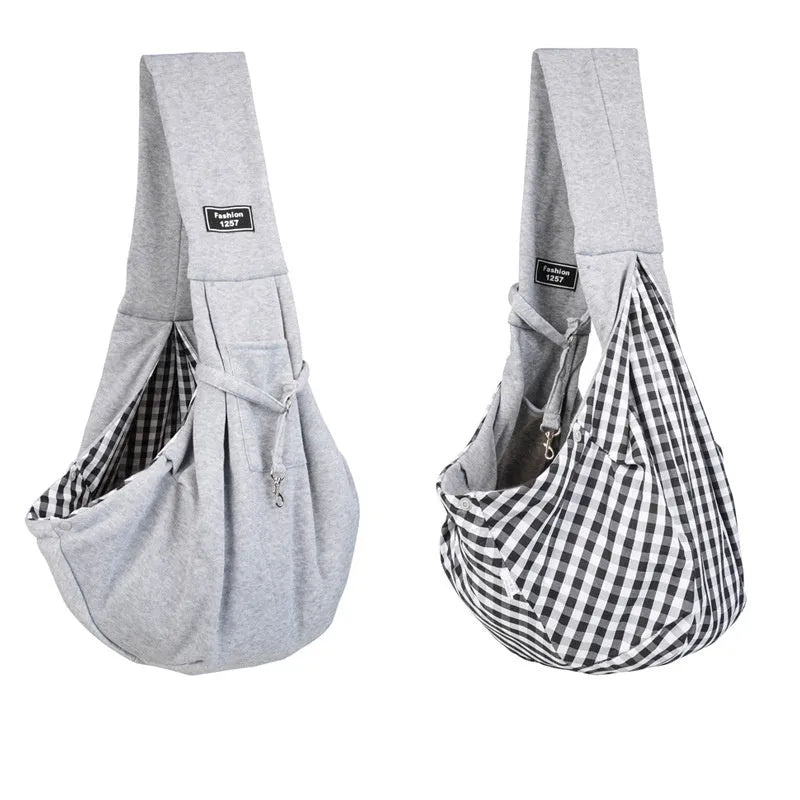 Folding cat messenger backpack in multiple colours showing breathable design and adjustable shoulder strap