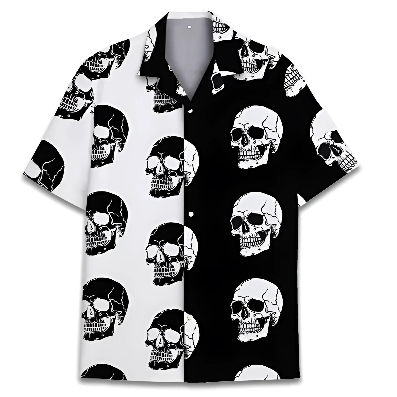 Man wearing a short-sleeved Cuban collar Hawaiian shirt in a printed pattern for summer.