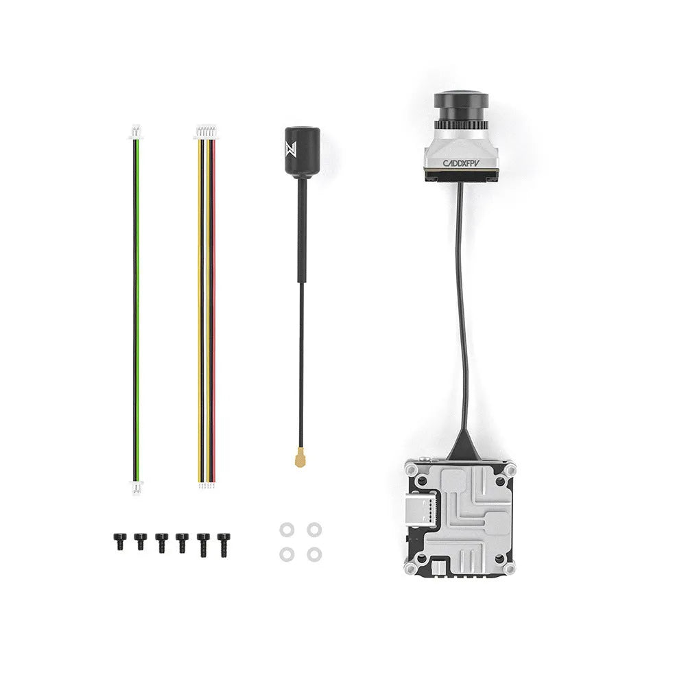 Silver Caddx DJI FPV digital video transmitter with Polar Vista kit and mounting screws