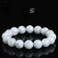 Women's crystal bracelet with natural blizzard snowflake round beads featuring Ruyi and Xiangyun traditional design elements