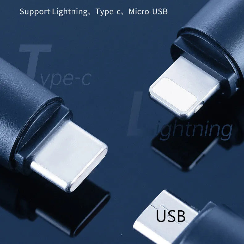 Black capsule infrared remote adapter with smartphone connectors measuring 34x11x11mm