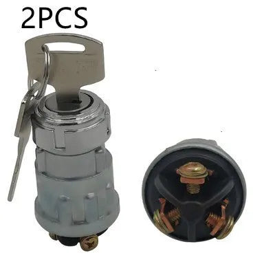 Copper ignition switch with key for trucks, forklifts and agricultural vehicles