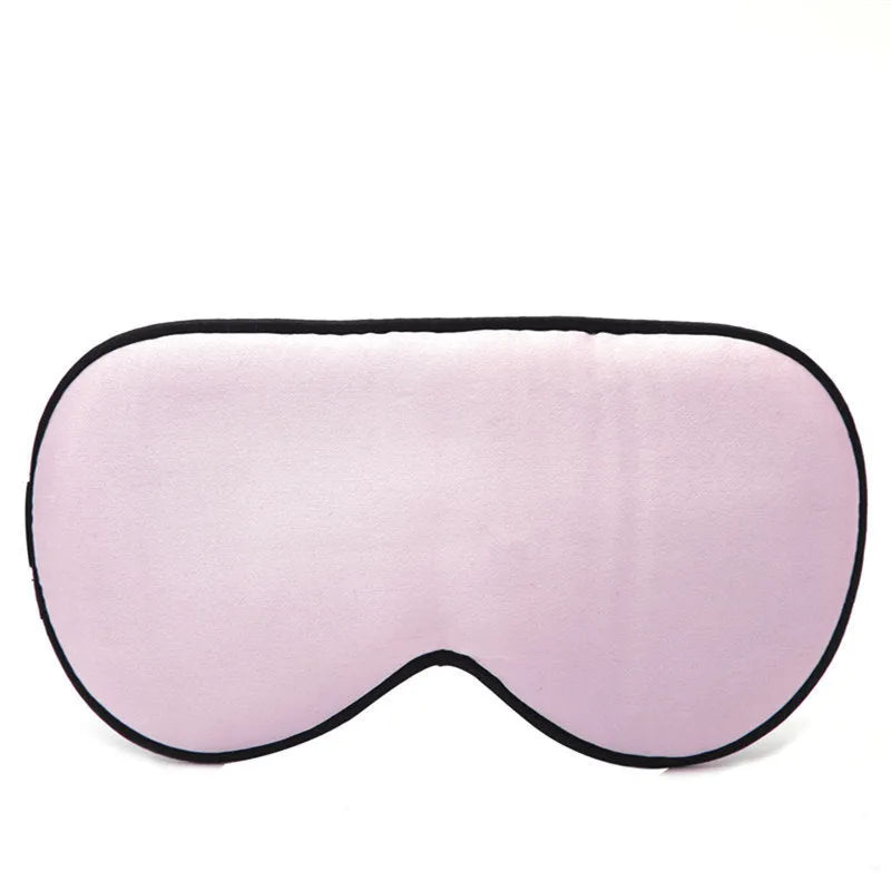 Double-sided mulberry silk eye mask in a choice of 22 colours, showing embroidered print.