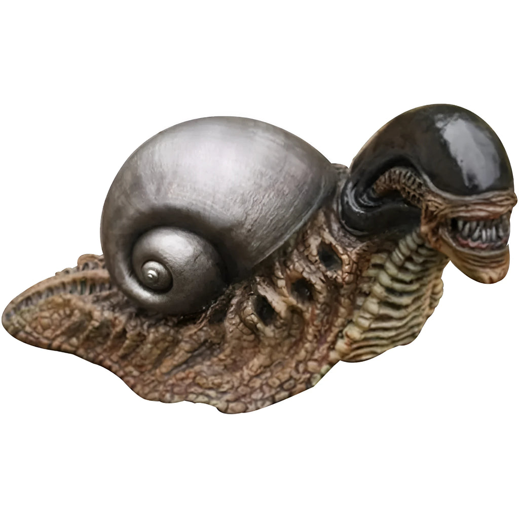 Resin evil snail sculpture with modern simple design for indoor or outdoor decor