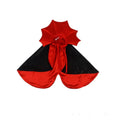 Black and red Halloween costume for cats and dogs with adjustable fit and European American style design