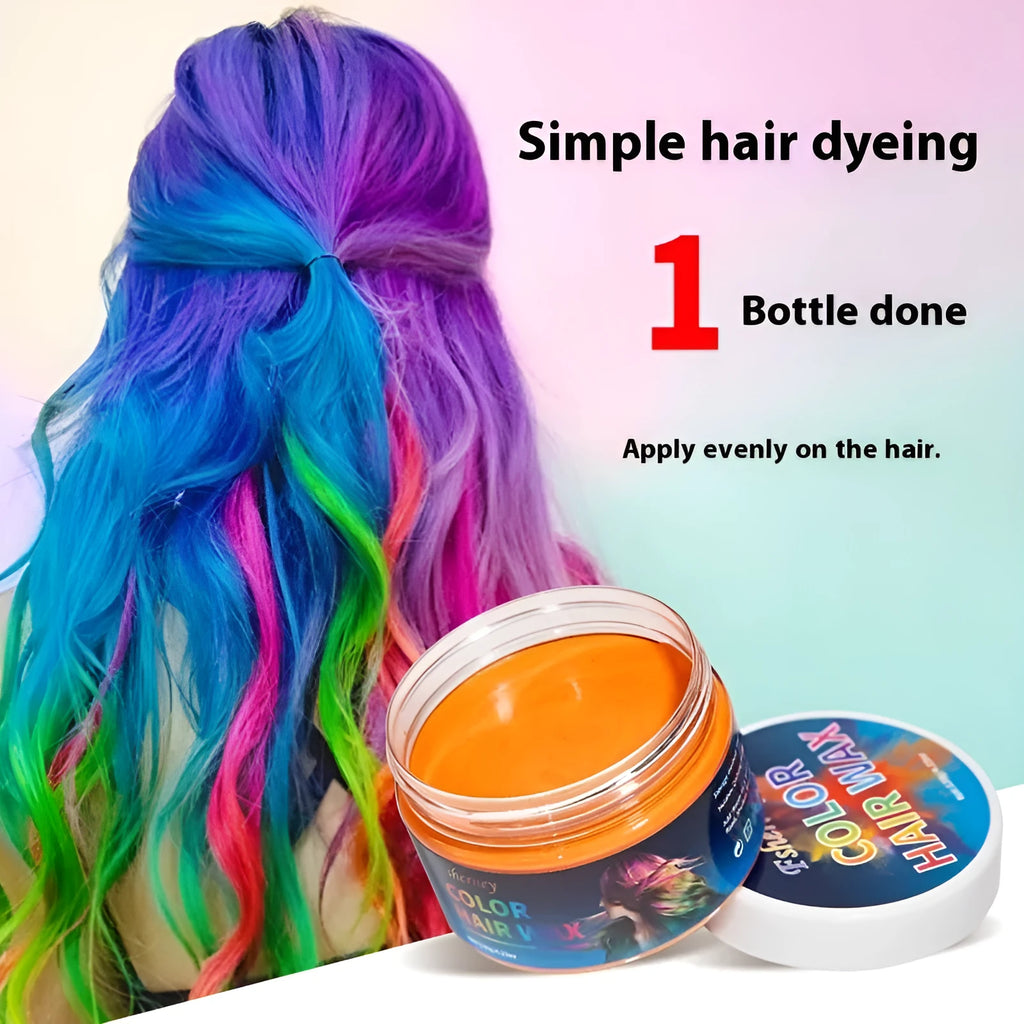 120g hair styling clay tin in multiple colour options including blue, green, red and yellow