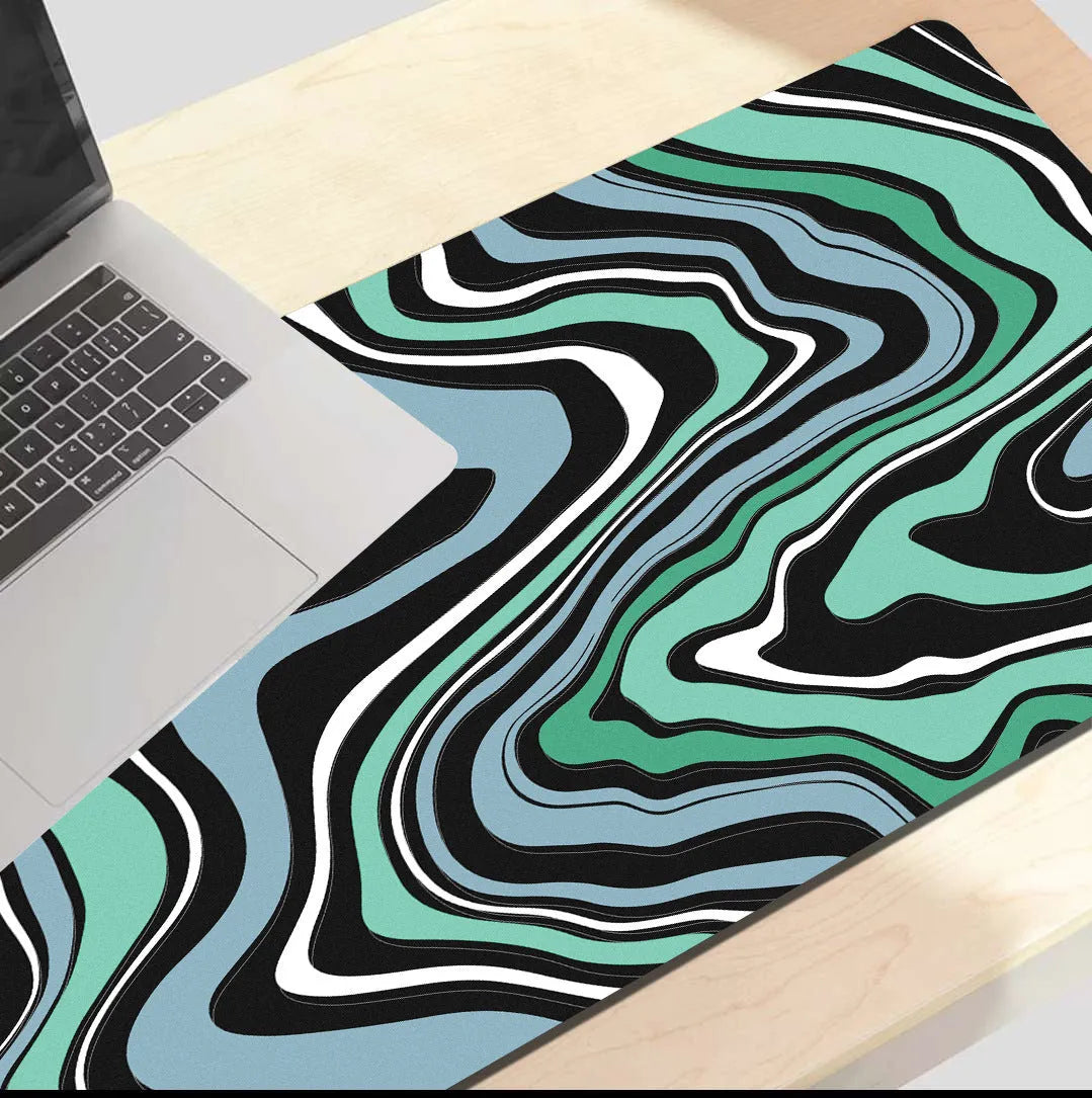 Non-slip rubber cloth mouse pad with thermal transfer print, available in custom sizes 300x600mm to 400x900mm, for desk use