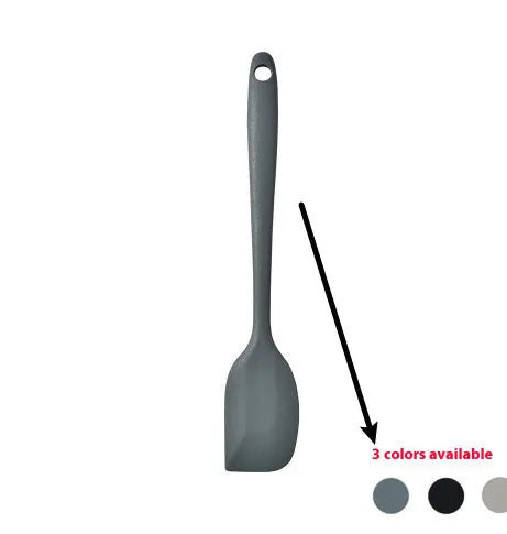 12 piece silicone kitchen utensil set with rotating storage bucket in black, dark grey or khaki colours