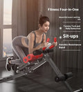 Home female belly training waist-shaping machine with metal frame and ribbon drawstring, 113x30x70cm