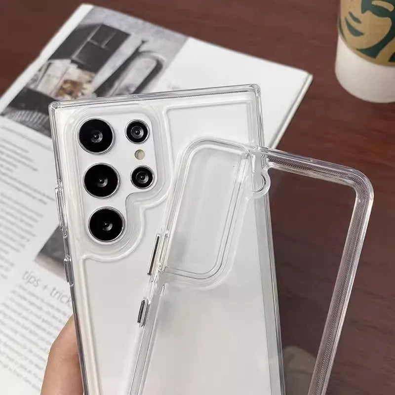 Transparent acrylic airbag phone case for Samsung S24 Ultra drop-resistant shockproof cover