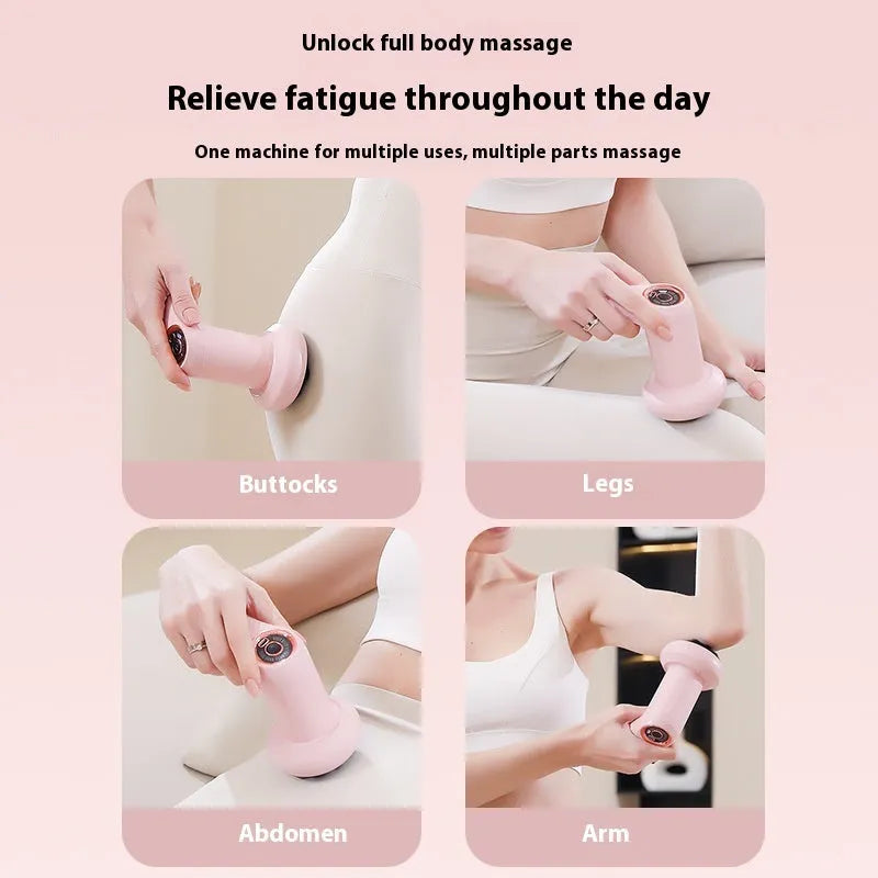 USB electric massager for cervical spine, back and leg massage in black, pink or white.