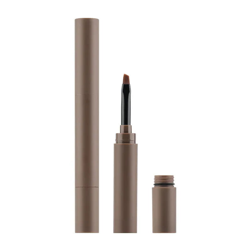 Double-headed eyebrow cream with pencil and powder ends showing five shade options