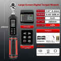 Electronic digital display torque wrench with chrome-vanadium steel construction