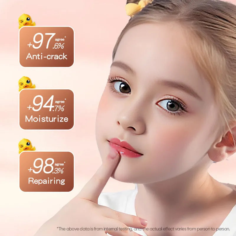 Anti-chapped moisturising lipstick stick in packaging, shown with variants like avocado and cherry blossom.