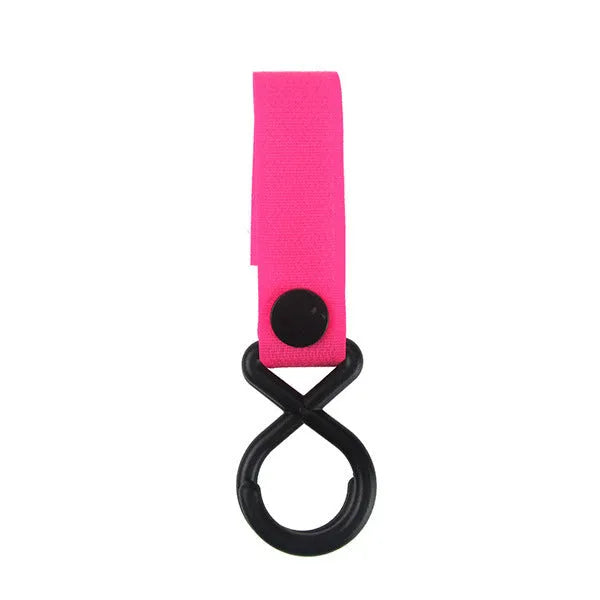 Nylon luggage hook in one of 18 available colours, including black, red, blue, and green variants