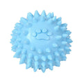 Blue TPR rubber dog chewing toy with textured surface for tooth cleaning, 6cm diameter
