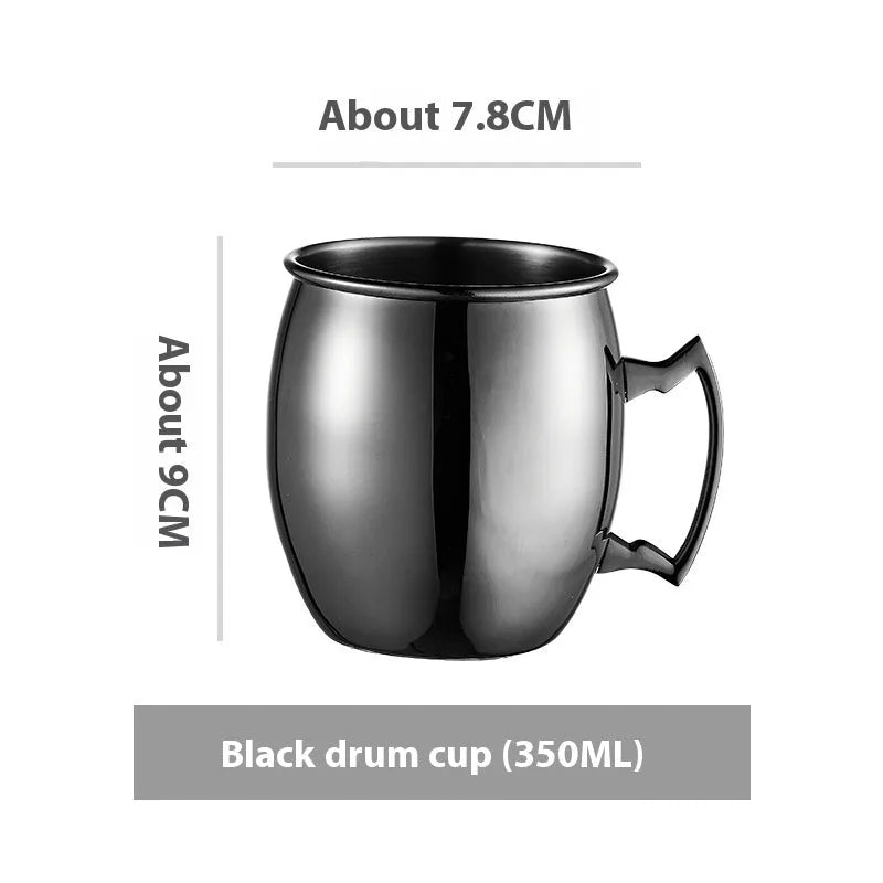 Copper plated stainless steel Moscow mule cup in a choice of hammered or smooth finish and multiple colours.