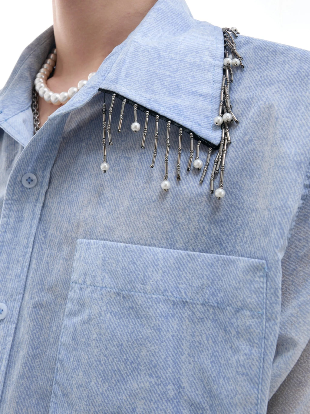 Blue solid colour half sleeve summer shirt with loose fit design