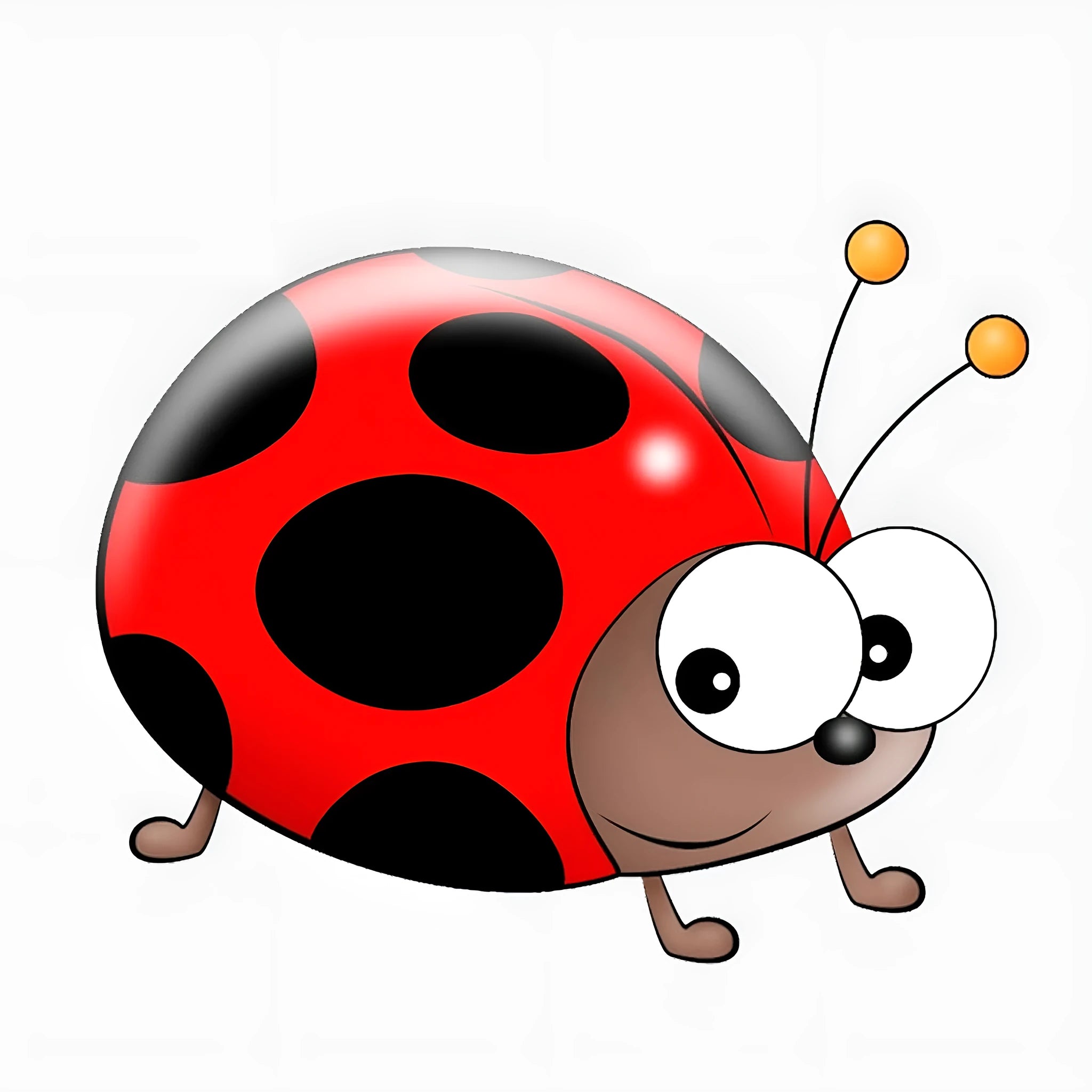 Ladybird pattern PVC decorative sticker measuring 14.5cm for car windows and notebooks