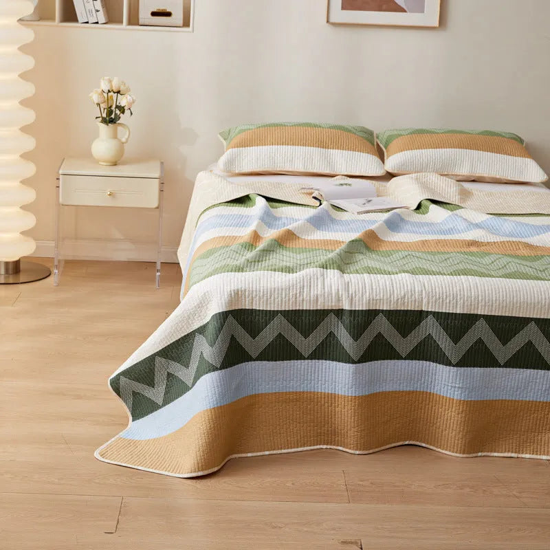 Pure cotton printed bed sheet set in modern simplicity style for 2.2 metre beds