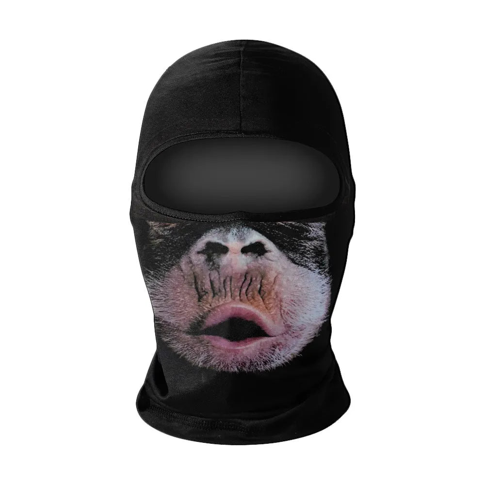 Summer breathable full face sun protection headgear in ice silk fabric, polyester, average size, available in multiple colours